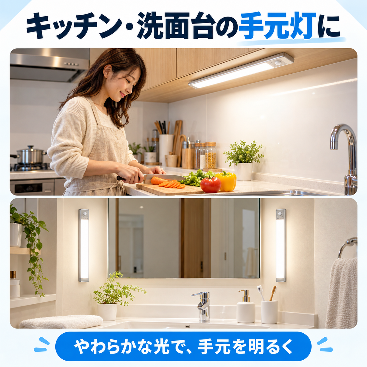 人感センサーLEDライト 充電式